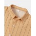 Mens Vertical Striped Button Front Plain Short Sleeve Shirts