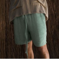 Casual cropped pants, breathable and loose fitting straight leg shorts HF2904-01-01