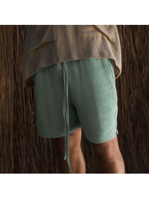 Casual cropped pants, breathable and loose fitting straight leg shorts HF2904-01-01