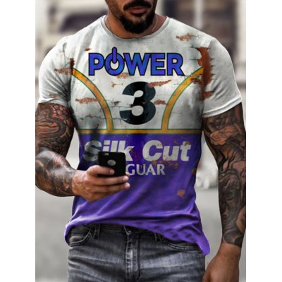 Men's slim round neck T-shirt HF1301-02-04