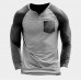 V-neck trendy men's long T-shirt HF2207-03-01