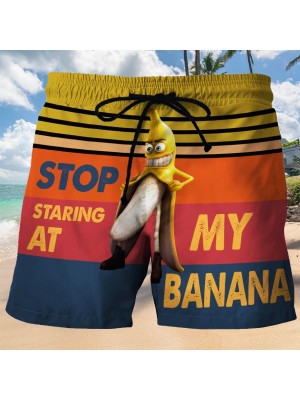 KeKe Funny Cock Banana Printed Swimwear Swim Shorts Trunks B HF3211-03-03