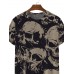 Men's Skull Print Crew Neck Short Sleeve T-Shirt