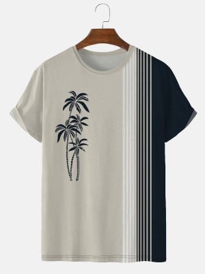 Men's Coconut Stripe Contrast Short Sleeve T-Shirt