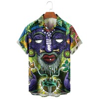 Mystic Shaman Print Short Sleeve Shirt 46396958X